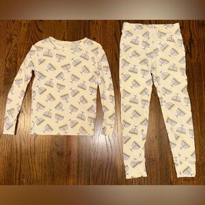Gap Kids Hanukkah pajamas size 8 organic cotton glow in the dark unisex menorahs